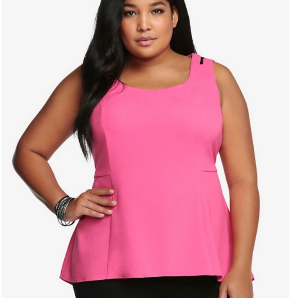 Torrid Peplum High Low Top 3X